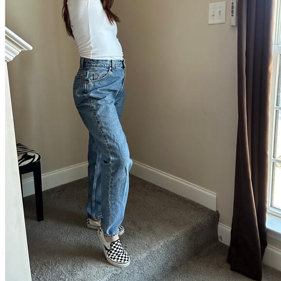 Y2K Levis Blue Jeans 950 Relaxed Fit 11 MED, orange tab (fits a 6/8) - Picture 5 of 12